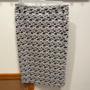 Gilli Monochrome Geometric Pencil Skirt